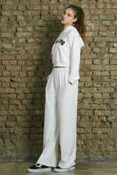 Smoothie Cropped Hoodie - Ivory