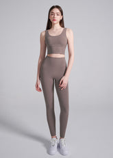 Extreme Pro Half Moon Bra Top - Cocoa Brown