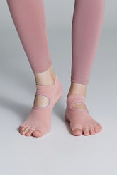 Yoga Grip Socks - Peach Pink