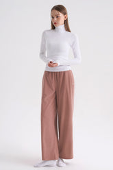 Corduroy Wide-Leg Pants - Indie Pink