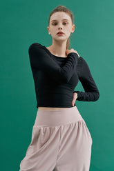 Cozy Daily Crop T-Shirt - Black