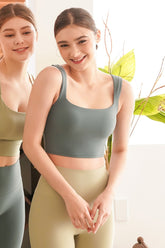 Flex Air Square Bra Top - Artichoke Mint