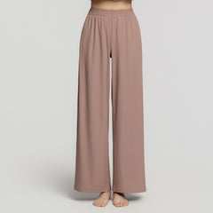 Pleated Wide Pants- Brick Pink