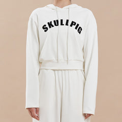 Smoothie Cropped Hoodie - Ivory