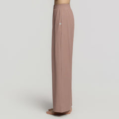 Pleated Wide Pants- Brick Pink