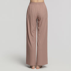 Pleated Wide Pants- Brick Pink