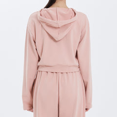 Smoothie Cropped Hoodie - Pink