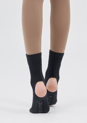 Open-Toe Ankle Yoga Socks - Black