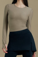 Soft Crop Top - Gray Pink