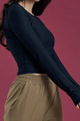 Soft Crop Top - Gray Pink