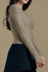 Soft Crop Top - Gray Pink