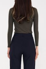 Soft Warm High-Neck Top - Light Beige