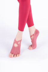 Cross Yoga Socks - Light Beige
