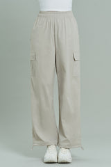 Ecotec Premium String Cargo Pants - Linen Beige
