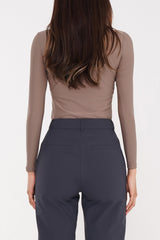 Soft Warm High-Neck Top - Light Beige