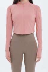 Zero Active Crop Jacket - Coral Pink