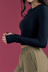 Soft Crop Top - Gray Pink