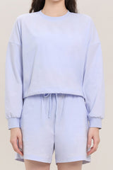 ECOTECH Premium Drawstring Crop Sweatshirt - Black