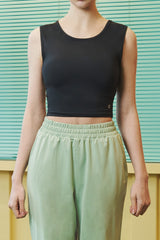 Real Fresh Crop Sleeveless Top - Navy