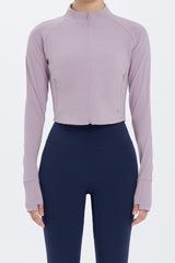 Zero Active Crop Jacket - Coral Pink