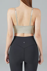 Zero Base Crop Bra Top - Wood Pink