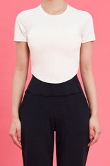 Round Crop Short Sleeve - Ivory