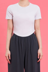 Round Crop Short Sleeve - Ivory