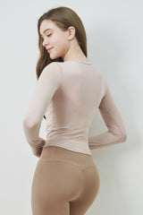 Soft Crop Top - Gray Pink