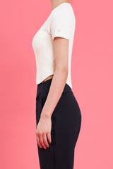 Round Crop Short Sleeve - Ivory