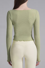 Front Slit Shirring Cover-up - Black