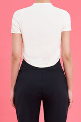 Round Crop Short Sleeve - Ivory