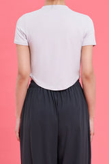 Round Crop Short Sleeve - Ivory