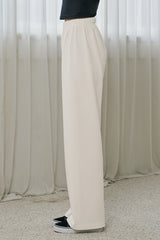 Soft Relaxed-Fit Wide-Leg Pants - Ivory