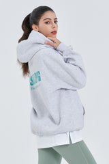 Skullpig Lettering Fleece Hoodie - Black