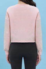 ECOTECH Premium Drawstring Crop Sweatshirt - Black