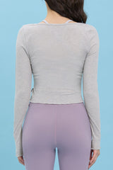 Front Slit Shirring Cover-up - Black