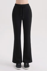 Cotton Peach Bootcut Pants - Brown