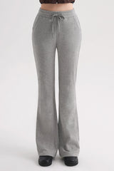 Cotton Peach Bootcut Pants - Brown