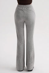 Cotton Peach Bootcut Pants - Brown
