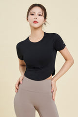 Round Crop Short Sleeve - Ivory