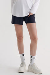 2-in-1 Training Shorts with Built-in Leggings - Navy