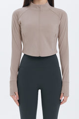 Zero Active Crop Jacket - Coral Pink