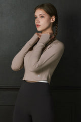 Zero Active Crop Jacket - Coral Pink