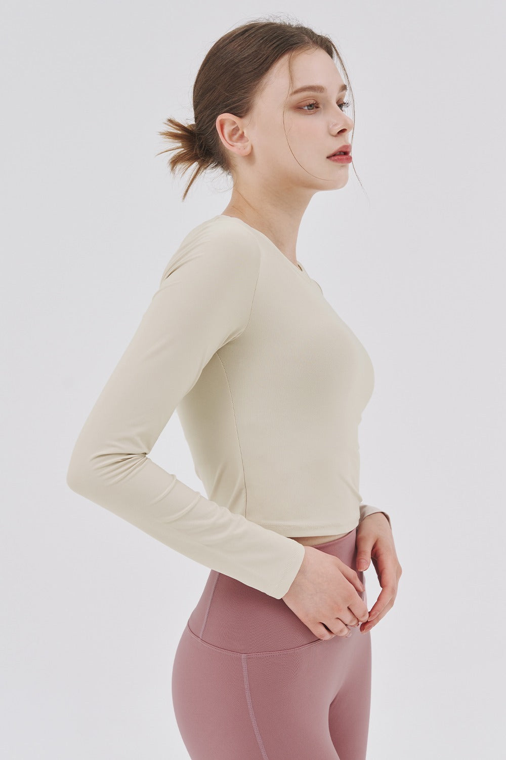 Cozy Daily Crop T-Shirt - Beige