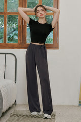 Soft Relaxed-Fit Wide-Leg Pants - Ivory