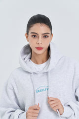 Skullpig Lettering Fleece Hoodie - Black