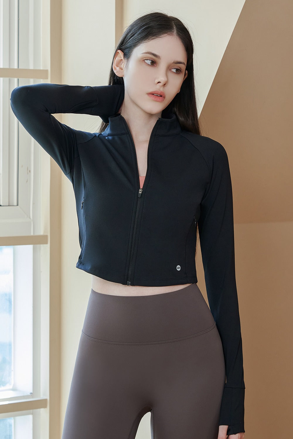 Zero Active Crop Jacket - Black