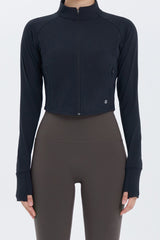 Zero Active Crop Jacket - Coral Pink