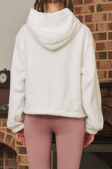 Soft Fleece Zip-Up Hoodie - Ivory