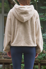 Soft Fleece Zip-Up Hoodie - Ivory